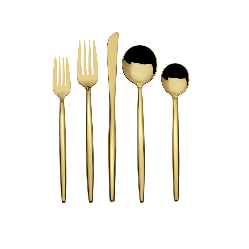 slide 3 of 5, Towle Living Forged Shea Flatware Set - Gold, 20 ct