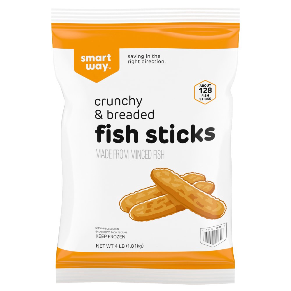 slide 2 of 2, Smart Way™ Crunchy & Breaded Fish Sticks, 4 lb