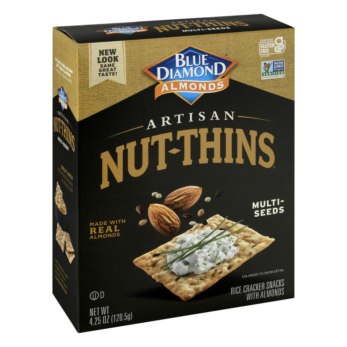 slide 5 of 13, Blue Diamond Multi-seed Artisan Nut-thins, 4.25 oz