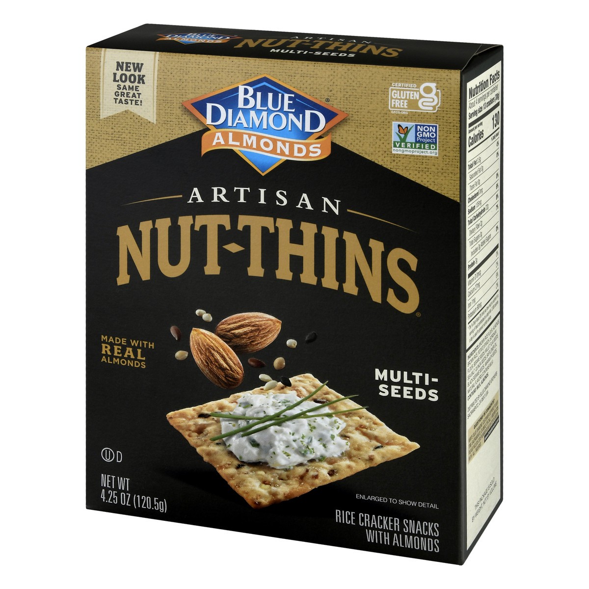 slide 6 of 13, Blue Diamond Multi-seed Artisan Nut-thins, 4.25 oz