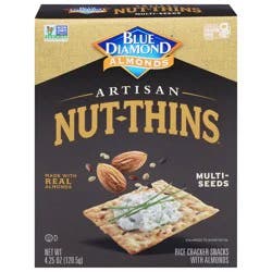 Blue Diamond Nut-Thins Artisan Multi-Seeds Rice Cracker Snacks 4.25 oz