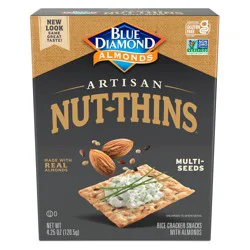 Blue Diamond Artisan Nut Thins Crackers, Multiseed, 4.25oz Box