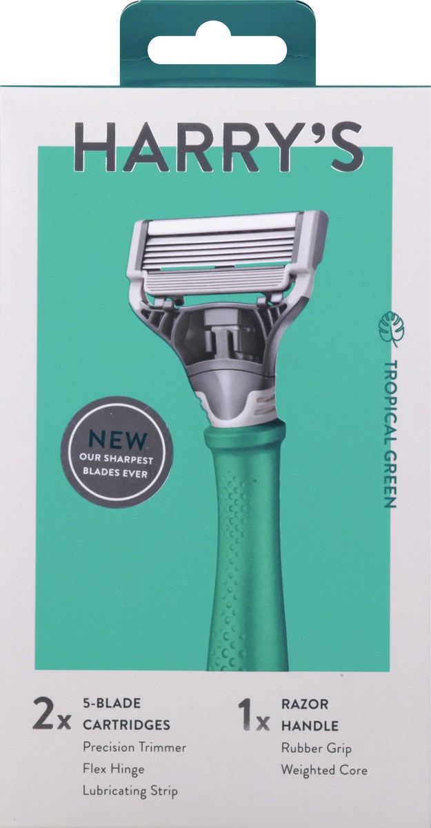 slide 2 of 9, Harry's Tropical Green Cartridge Razor 1 ea, 1 ct