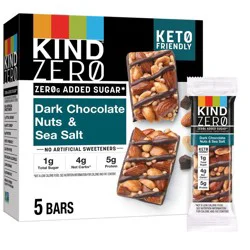 KIND ZERO Dark Chocolate Nuts & Sea Salt Nut Bars