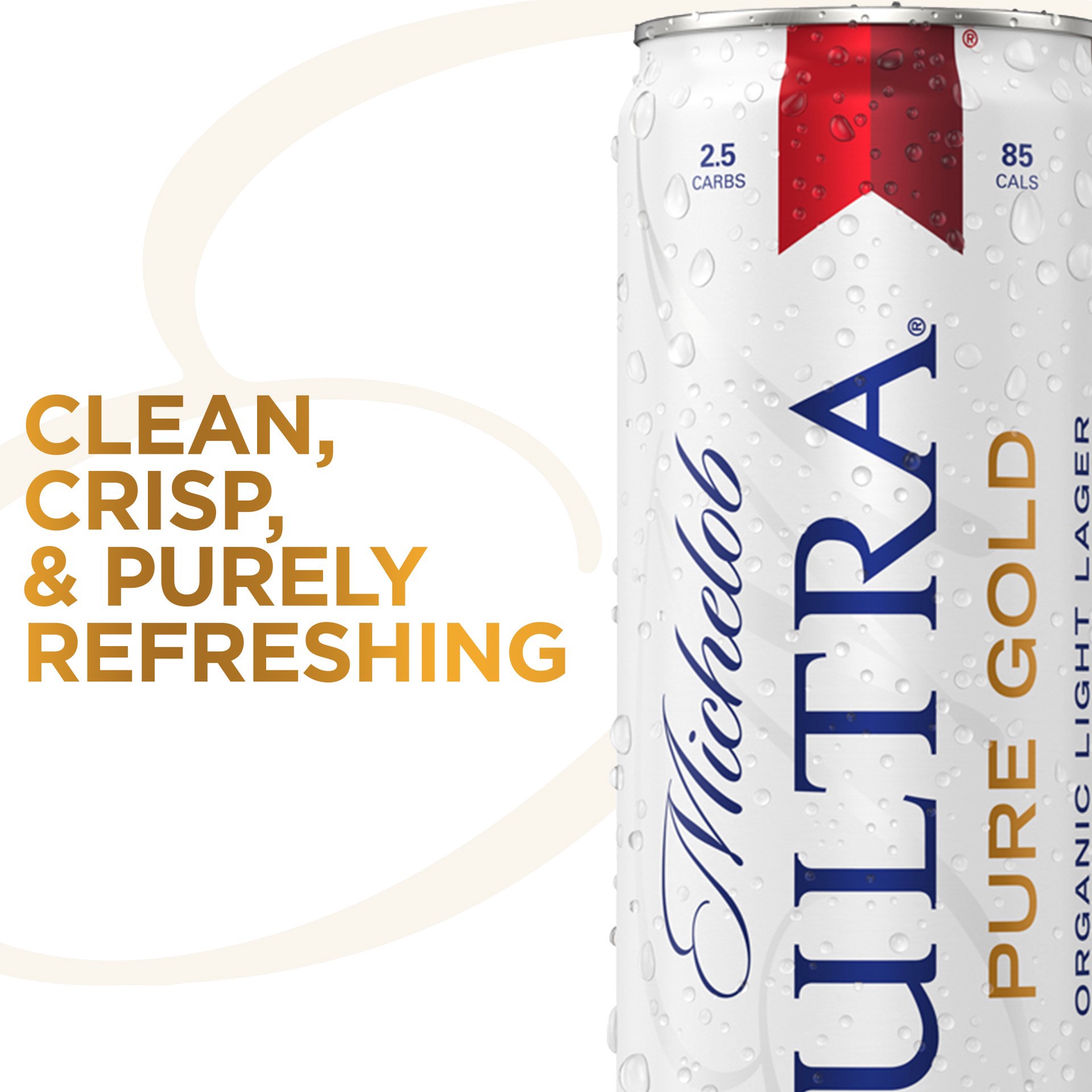 slide 110 of 134, Michelob Ultra Pure Gold Organic Light Lager Beer, 12-12 fl. oz. Cans, 12 ct; 12 oz