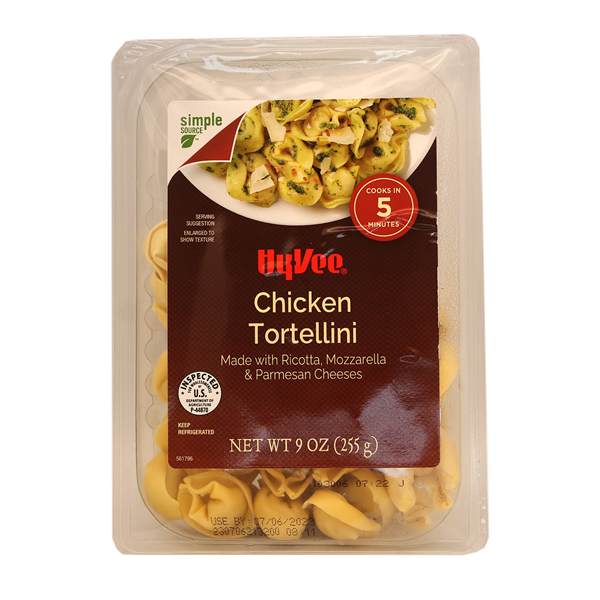slide 1 of 1, Hy-Vee Chicken Tortellini, 9 oz