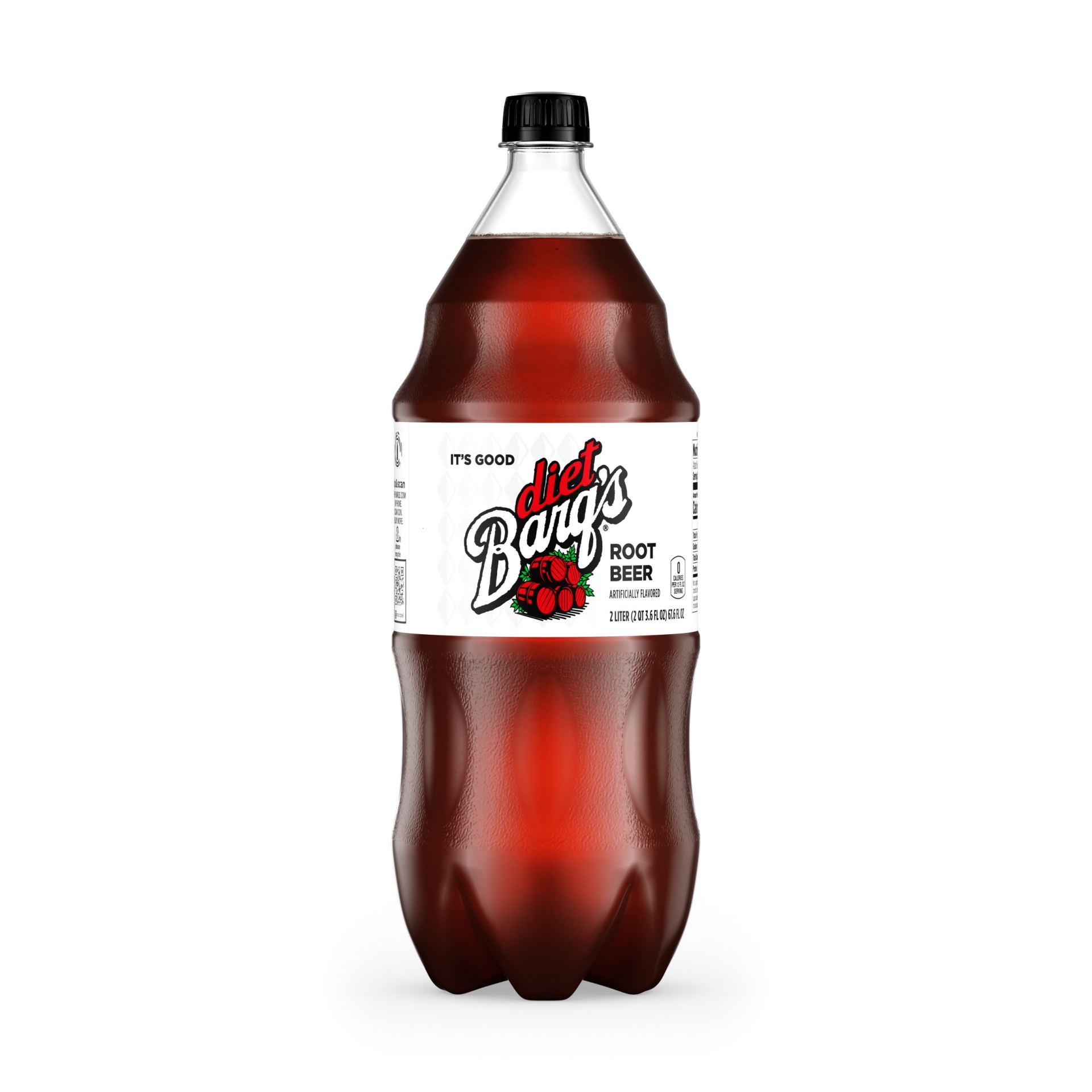 slide 1 of 2, Barq's Diet Root Beer Bottle, 2 liter