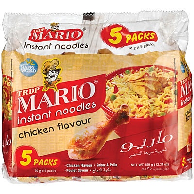 slide 1 of 1, Mario Chicken Instant Noodles, 5 ct