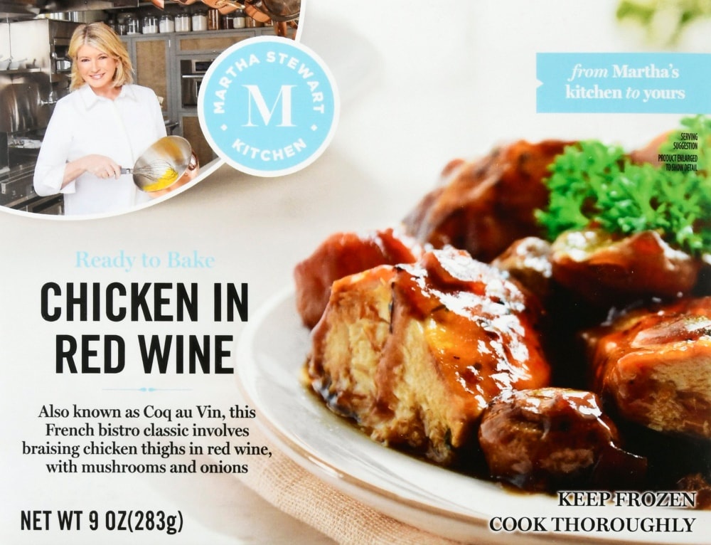 slide 1 of 1, Martha Stewart Kitchen Chicken In Red Wine Frozen Meal, 9 oz