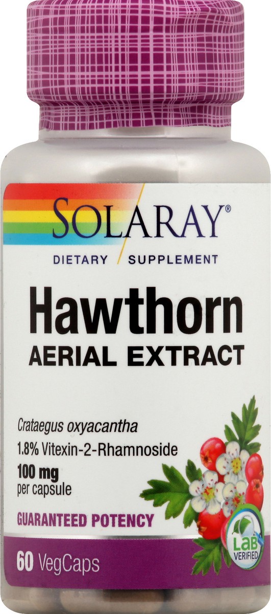 slide 1 of 1, Solaray Hawthorn Vital Extracts, 1 ct