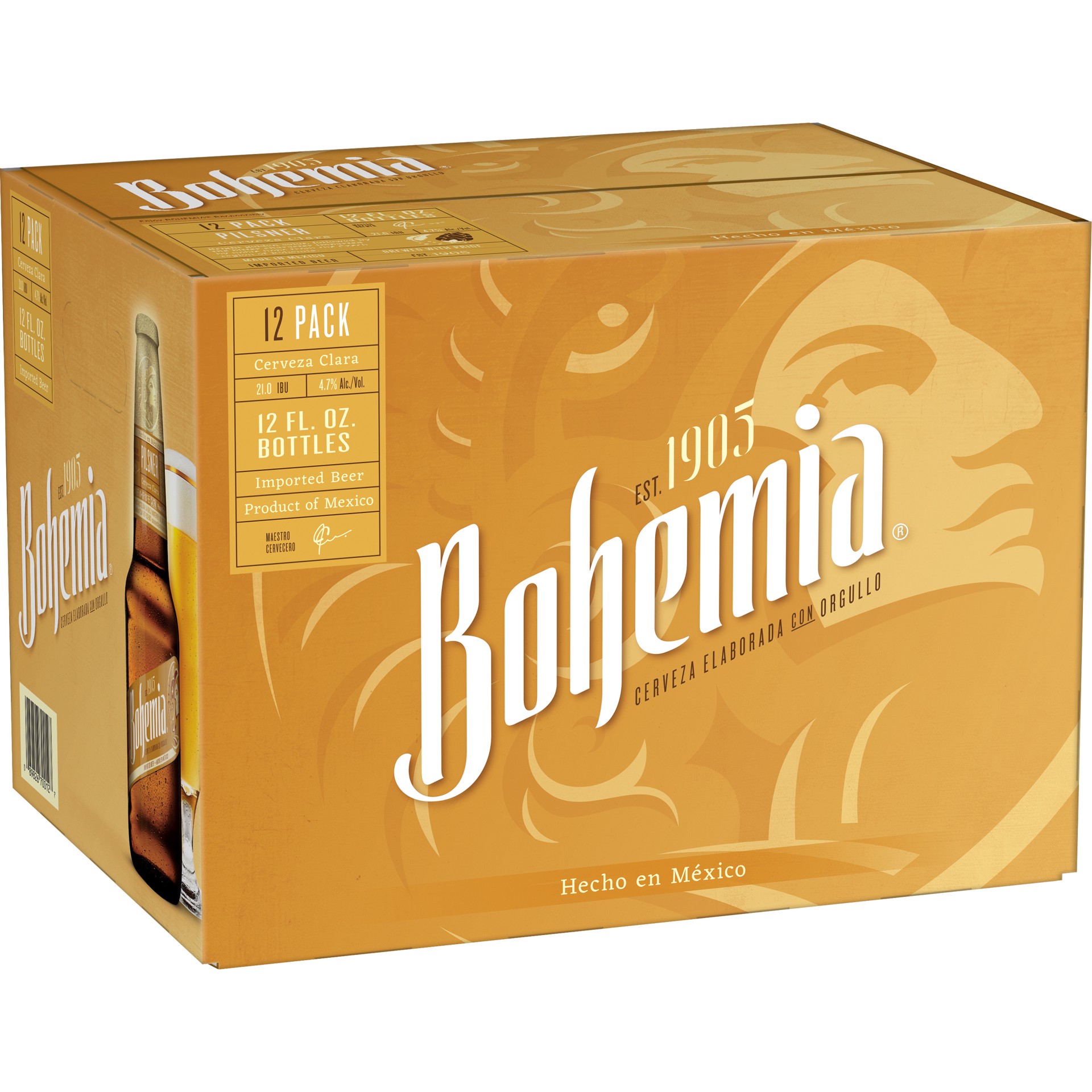 slide 3 of 3, Bohemia Mexican Lager Beer, 12 Pack, 12 fl oz Bottles, 12 oz