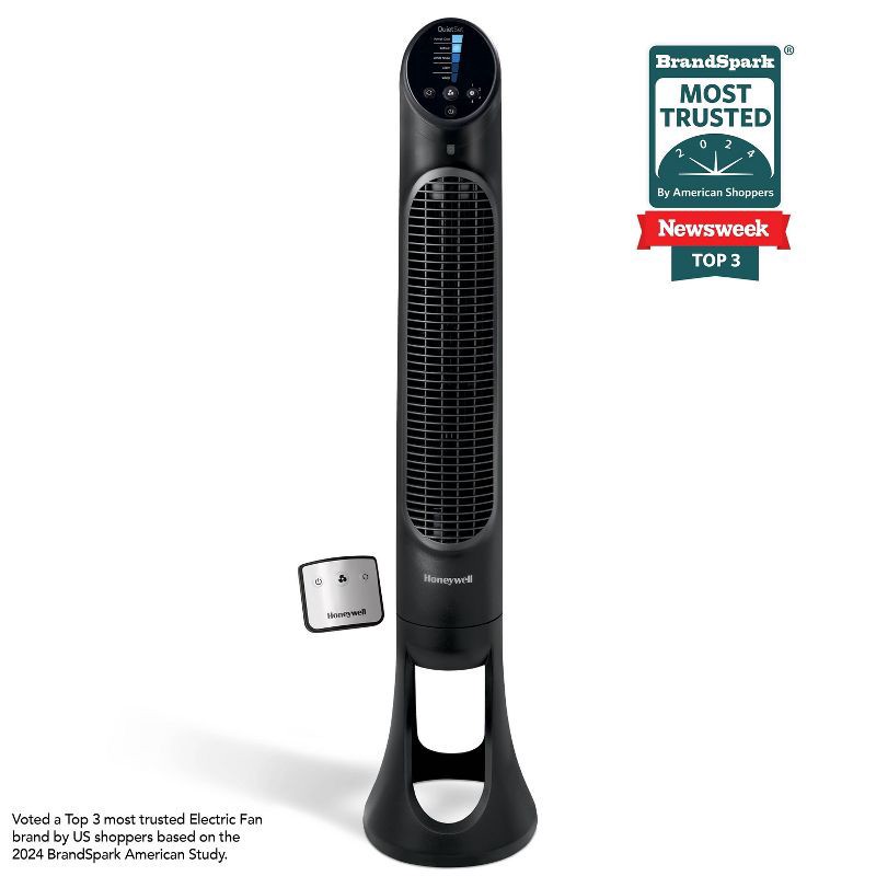 slide 7 of 8, Honeywell QuietSet 8-Speed Oscillating Tower Fan Black HYF290B: Programmable Timer, Quiet Operation, ETL Listed, 1 ct