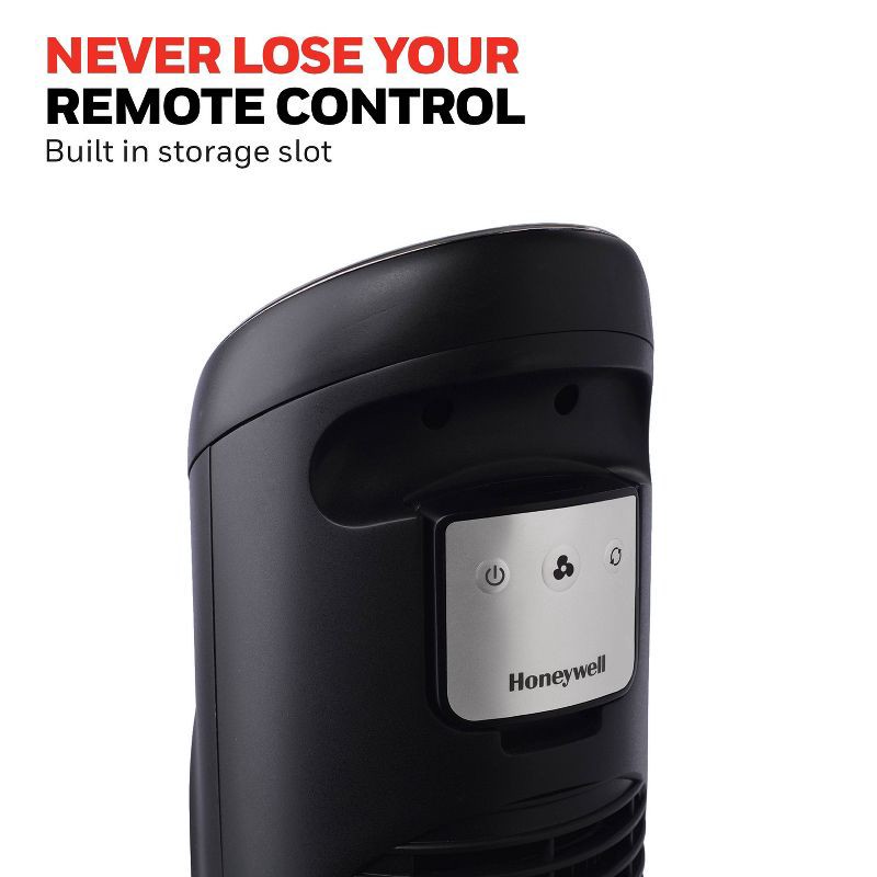 slide 12 of 13, Honeywell QuietSet 8-Speed Oscillating Tower Fan Black HYF290B: Programmable Timer, Quiet Operation, ETL Listed, 1 ct