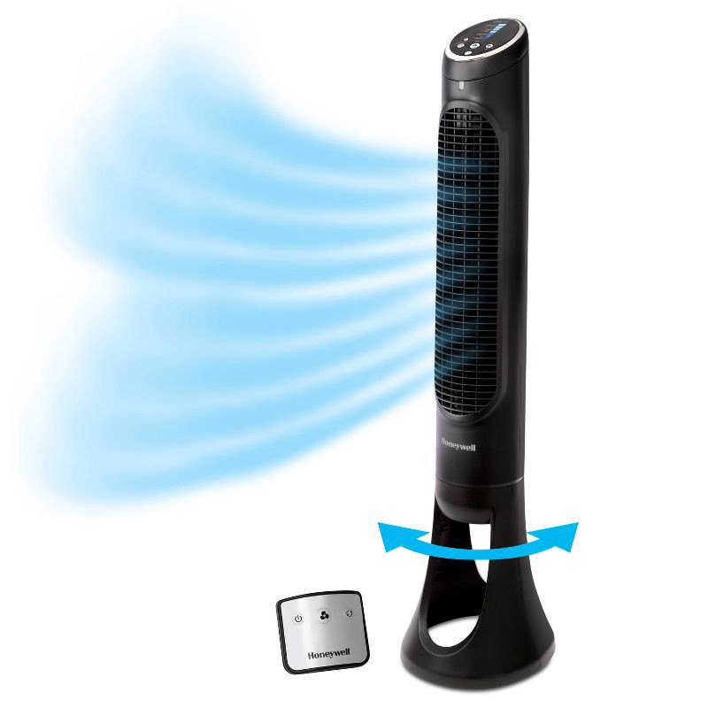 slide 1 of 13, Honeywell QuietSet 8-Speed Oscillating Tower Fan Black HYF290B: Programmable Timer, Quiet Operation, ETL Listed, 1 ct