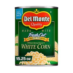 Del Monte Fresh Cut Harvest Selects White Whole Kernel Corn - 15.25 Oz