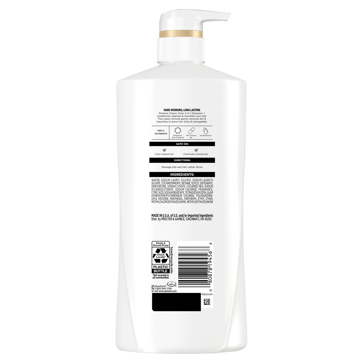 slide 40 of 109, PANTENE PRO-V Classic Clean 2in1 Shampoo + Conditioner, 23.6oz, 23.60 fl oz