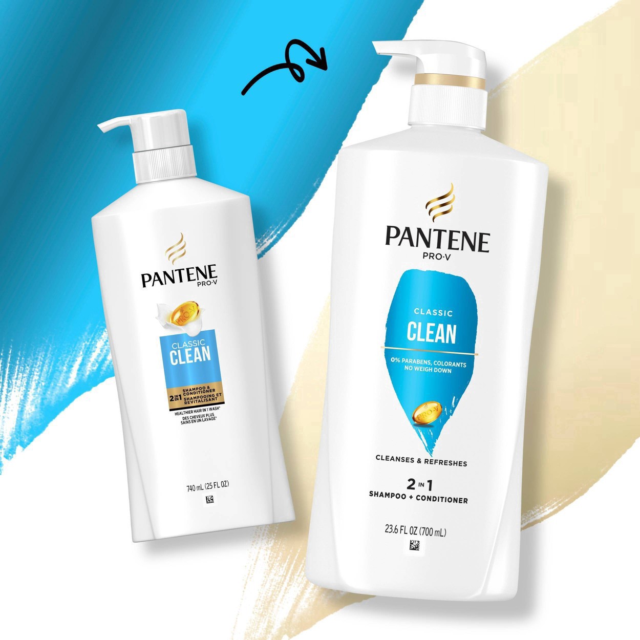 slide 85 of 109, PANTENE PRO-V Classic Clean 2in1 Shampoo + Conditioner, 23.6oz, 23.60 fl oz