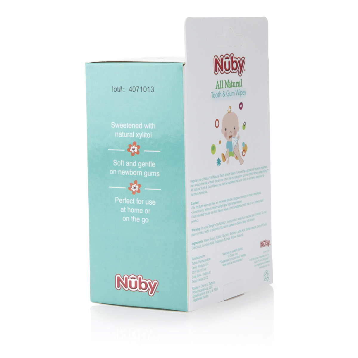 slide 2 of 2, Nuby All Natural Tooth & Gum Wipes, 36 ct