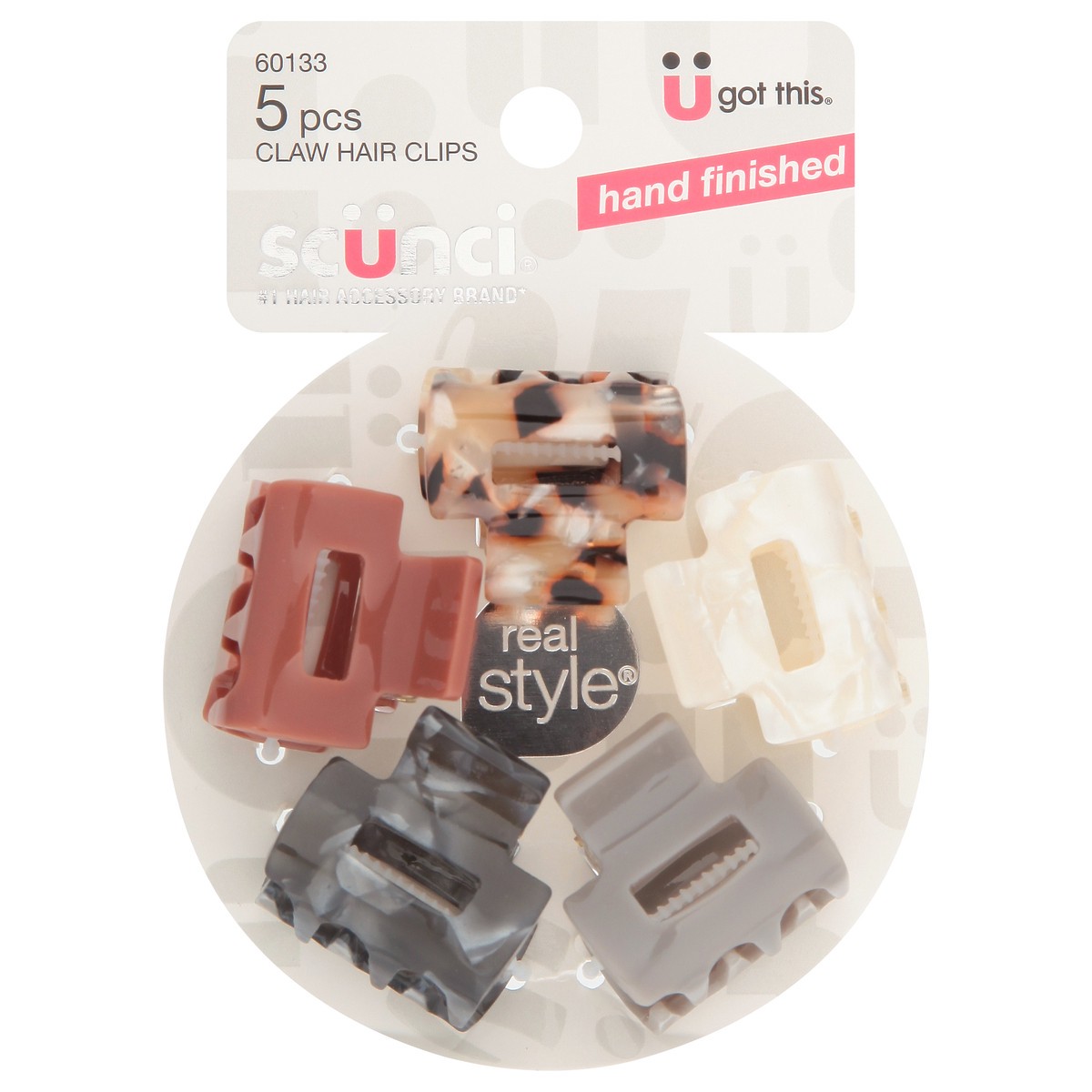 slide 10 of 11, scünci Trend Essentials Claw Clips 5 Each, 5 ct