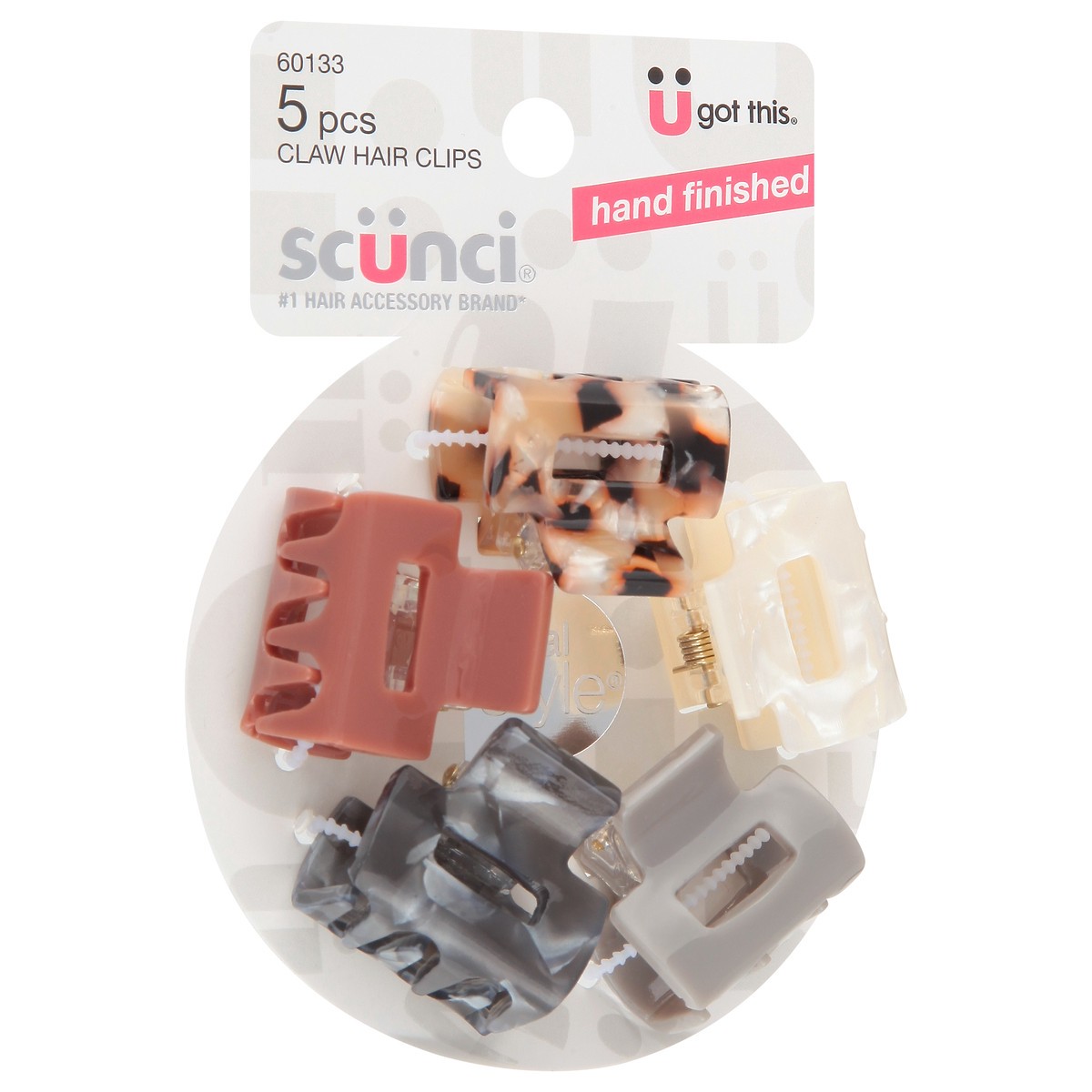 slide 8 of 11, scünci Trend Essentials Claw Clips 5 Each, 5 ct