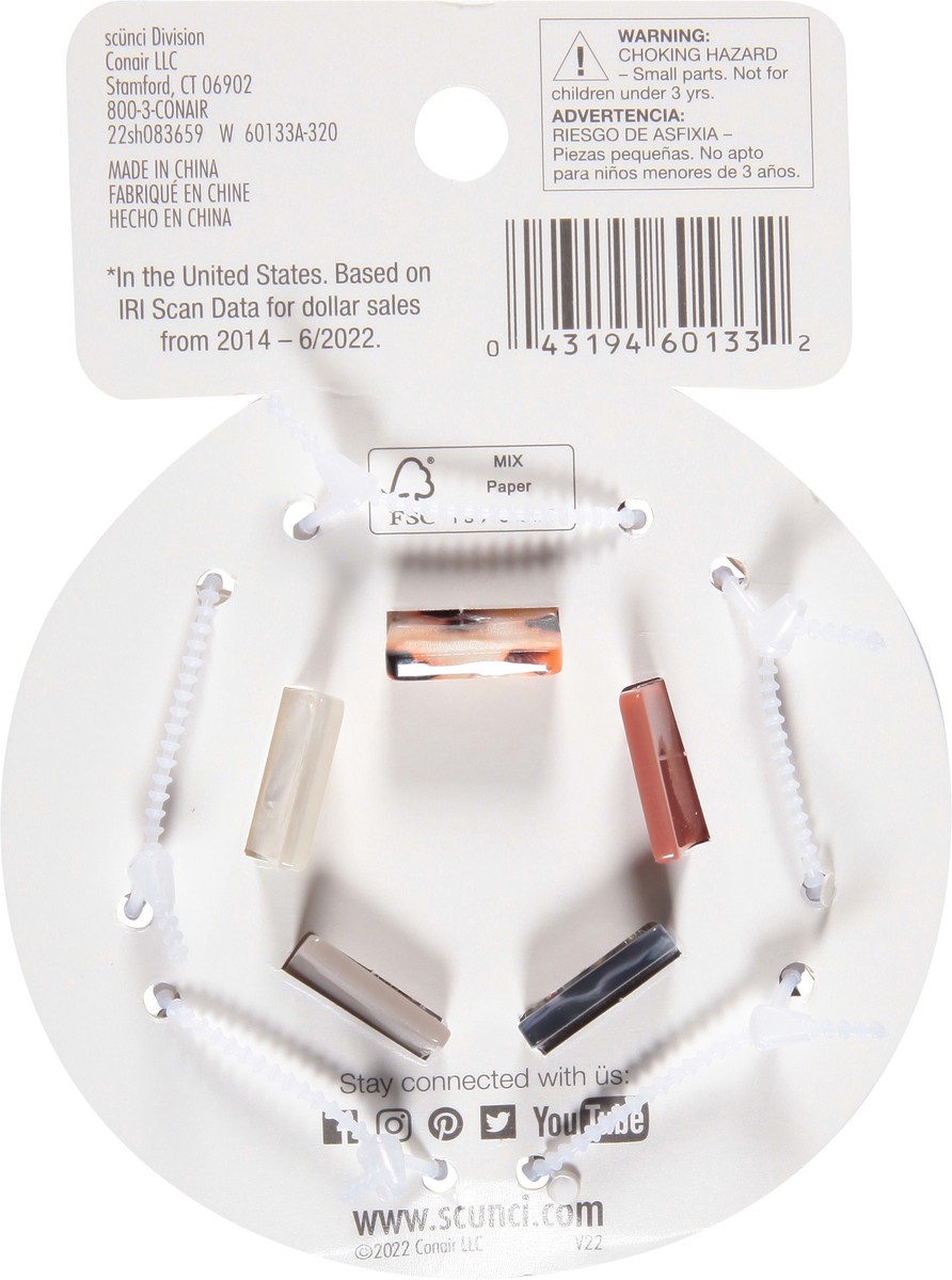 slide 2 of 11, scünci Trend Essentials Claw Clips 5 Each, 5 ct