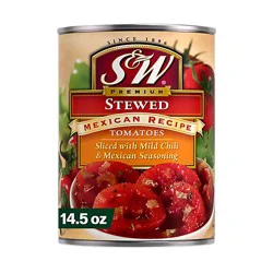 S&w Premium Stewed Mexican Recipe Sliced Tomatoes - 14.5 Oz