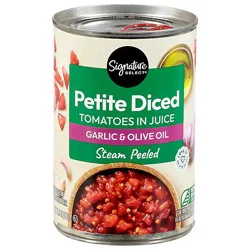Signature Select Petite Diced Tomatoes With Garlic And Olive Oil - 14.5 Oz