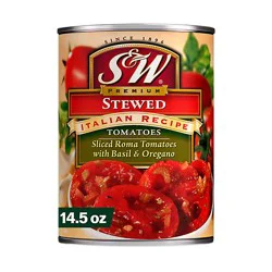 S&w Premium Stewed Sliced Italian Recipe Tomatoes With Oregano & Basil - 14.5 Oz