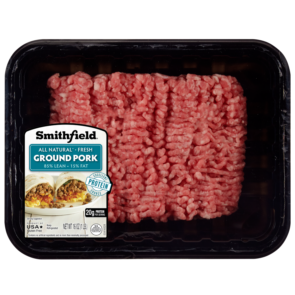 slide 1 of 1, Smithfield® 85% Lean 15% Fat Ground Pork, 1 lb