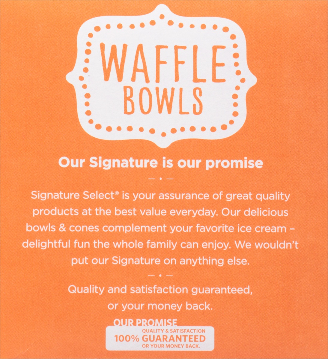 Signature SELECT Waffle Bowls Sweet Crispy 10 Count - 7 Oz