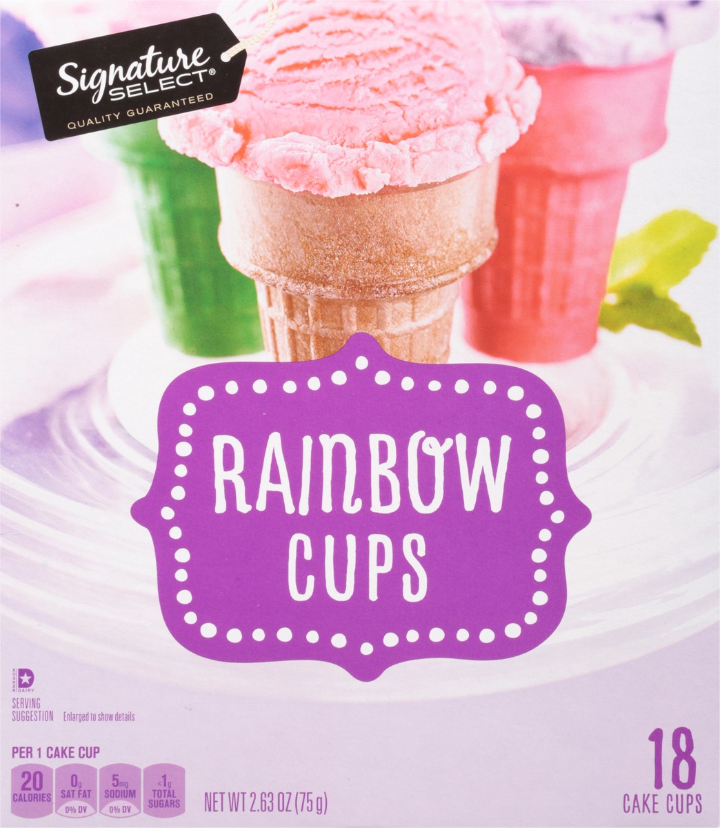 slide 4 of 9, Signature Select Rainbow Cake Cups 18 ea, 