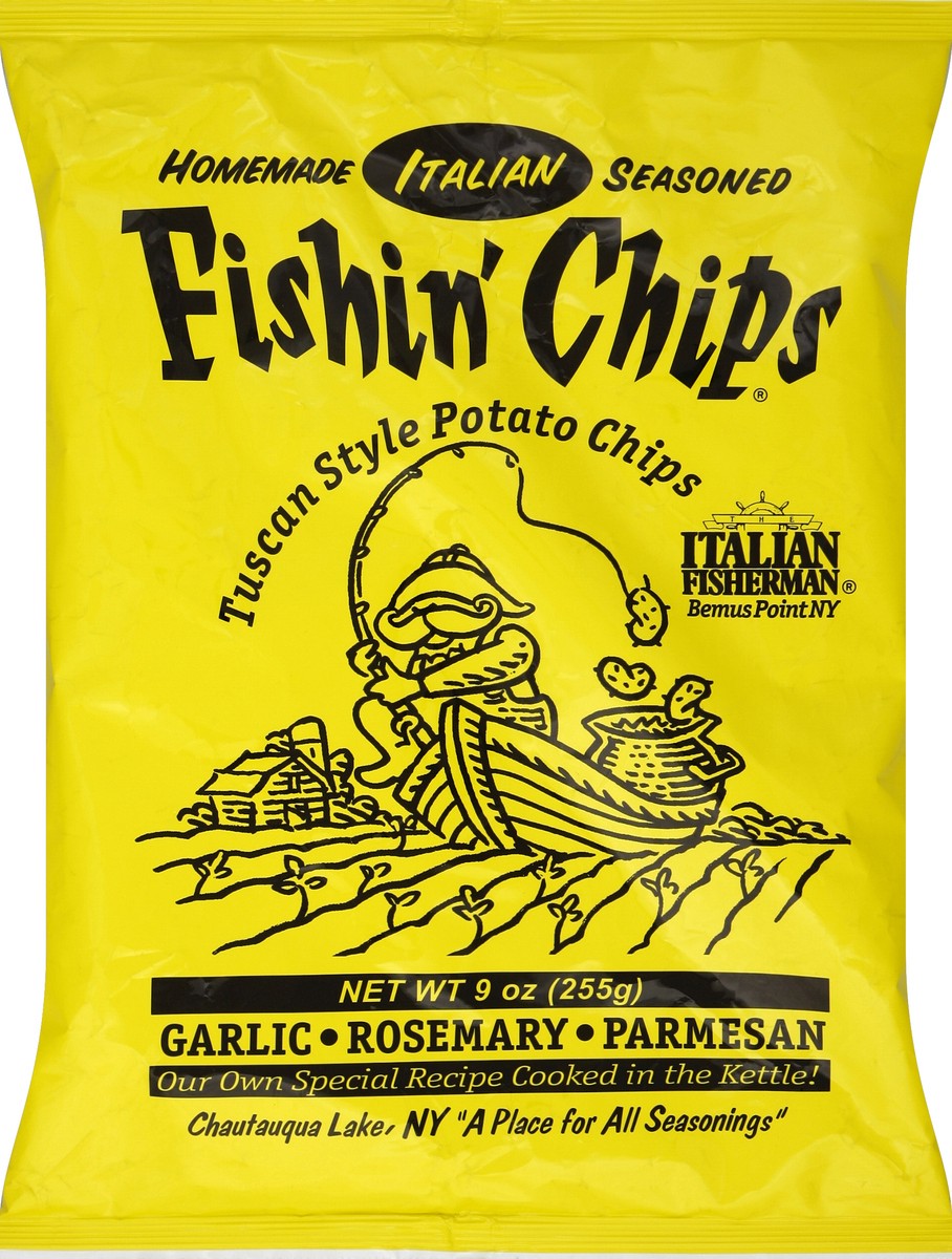 slide 2 of 5, Italian Fisherman Tuscan Style Rosemary, Garlic, Parmesan Potato Chips 7.5 oz, 7.5 oz