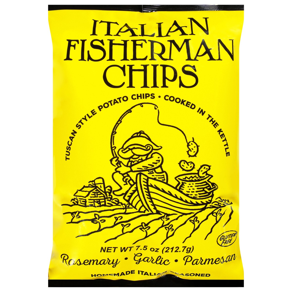 slide 1 of 5, Italian Fisherman Tuscan Style Rosemary, Garlic, Parmesan Potato Chips 7.5 oz, 7.5 oz
