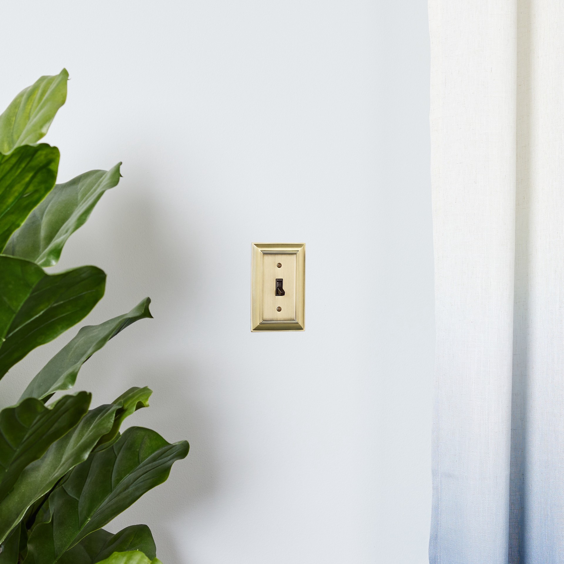 slide 2 of 5, allen + roth Cosgrove 1 -Gang Antique brass Zinc Indoor Toggle Wall Plate, 1 ct