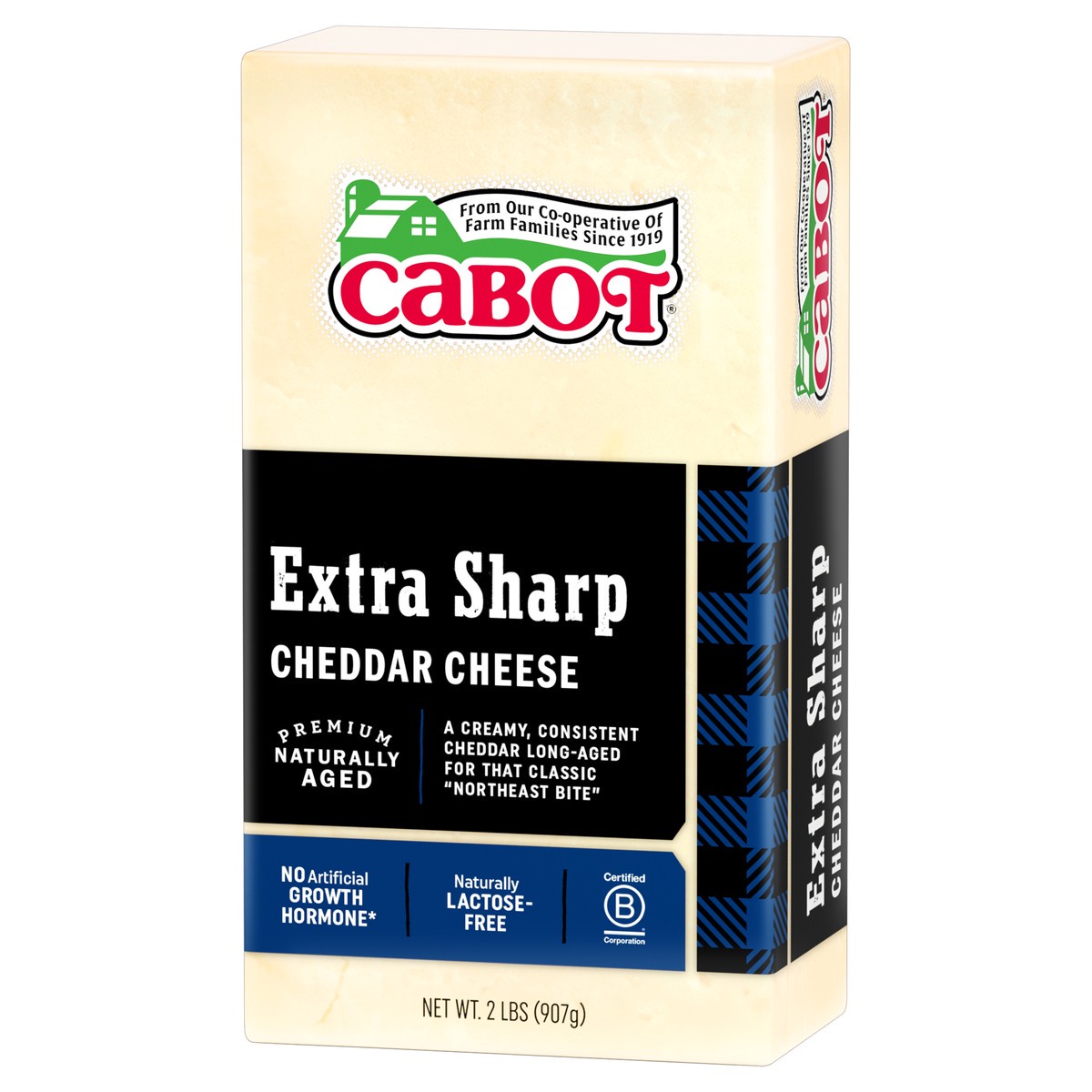 slide 3 of 6, Cabot Cheese, Extra Sharp White Cheddar, 2 lb