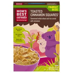 MOM''s Best Cereals Mom’s Best Toasted Cinnamon Squares – Whole Grain Cereal with No Artificial Flavors, 17.5 oz Box