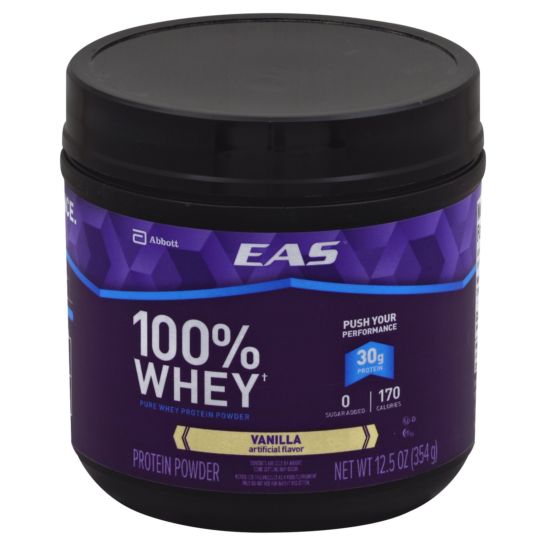 slide 1 of 1, EAS 100% Whey Vanilla Pure Whey Protein Powder, 12.5 oz