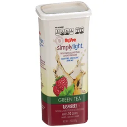 Hy-vee Simplylight, Raspberry Green Tea Sugar Free, Low Calorie Drink Mix - 5 ct; 1.87 oz