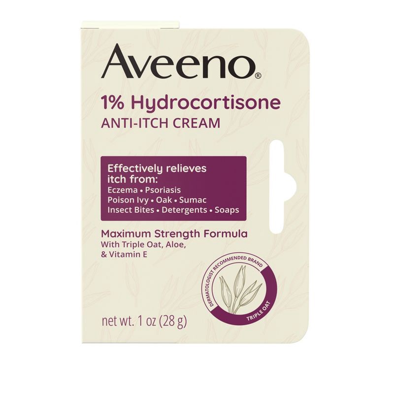 slide 2 of 7, Aveeno Active Naturals Anti-itch Cream - 1oz, 1 oz