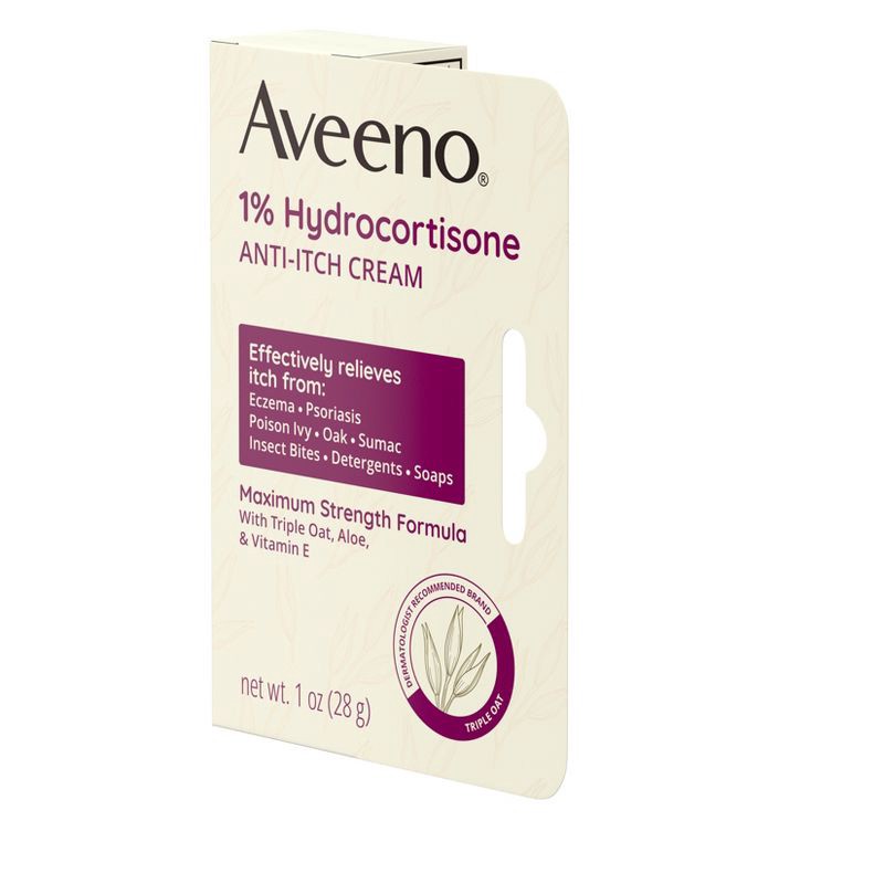 slide 4 of 7, Aveeno Active Naturals Anti-itch Cream - 1oz, 1 oz