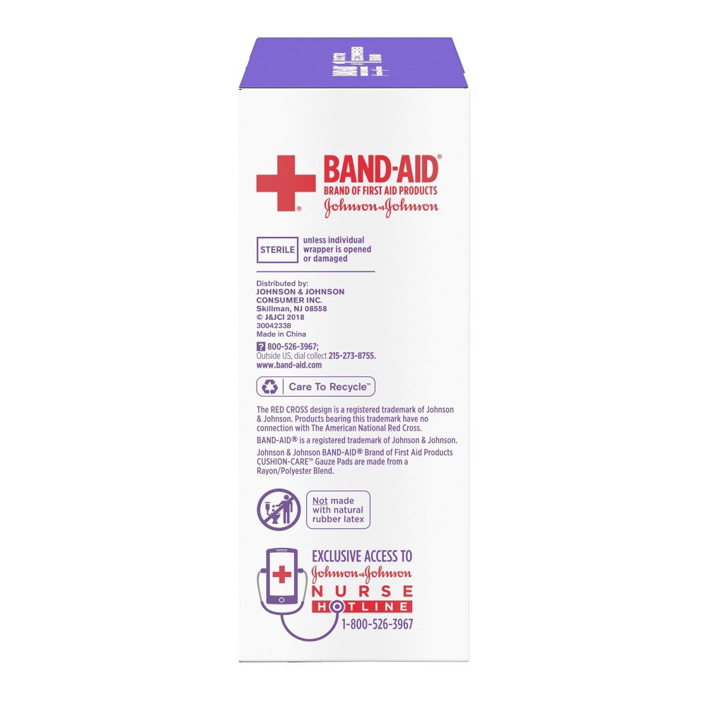 slide 5 of 9, Johnson & Johnson Band-Aid Brand Cushion Care Gauze Pads, Large, 4 in x 4 in - 10 ct, 10 ct