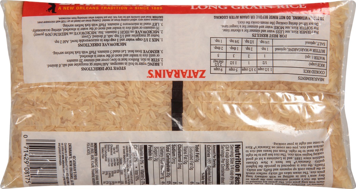 slide 3 of 7, Zatarain's White Rice - Parboiled Long Grain, 16 oz