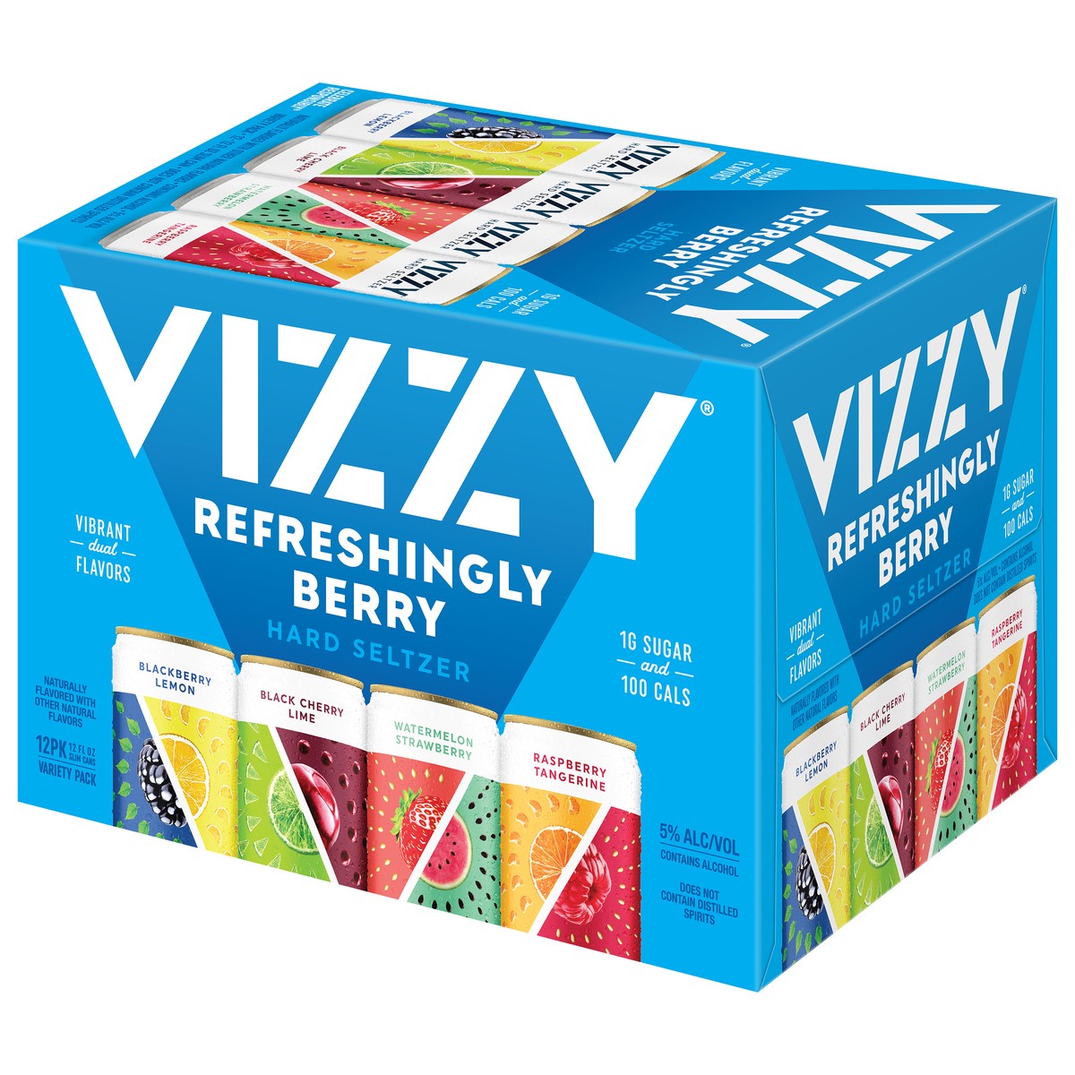 slide 3 of 9, Vizzy Variety Pack 2 Vizzy Hard Seltzer Berry Variety Pack, 12 Pack, 12 fl oz Cans, 5% ABV, 12 fl oz