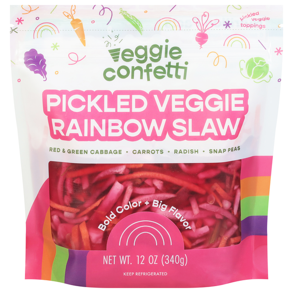 slide 1 of 1, Veggie Confetti Pickled Veggie Rainbow Slaw, 12 oz