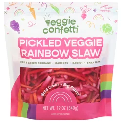 Veggie Confetti Pickled Veggie Rainbow Slaw