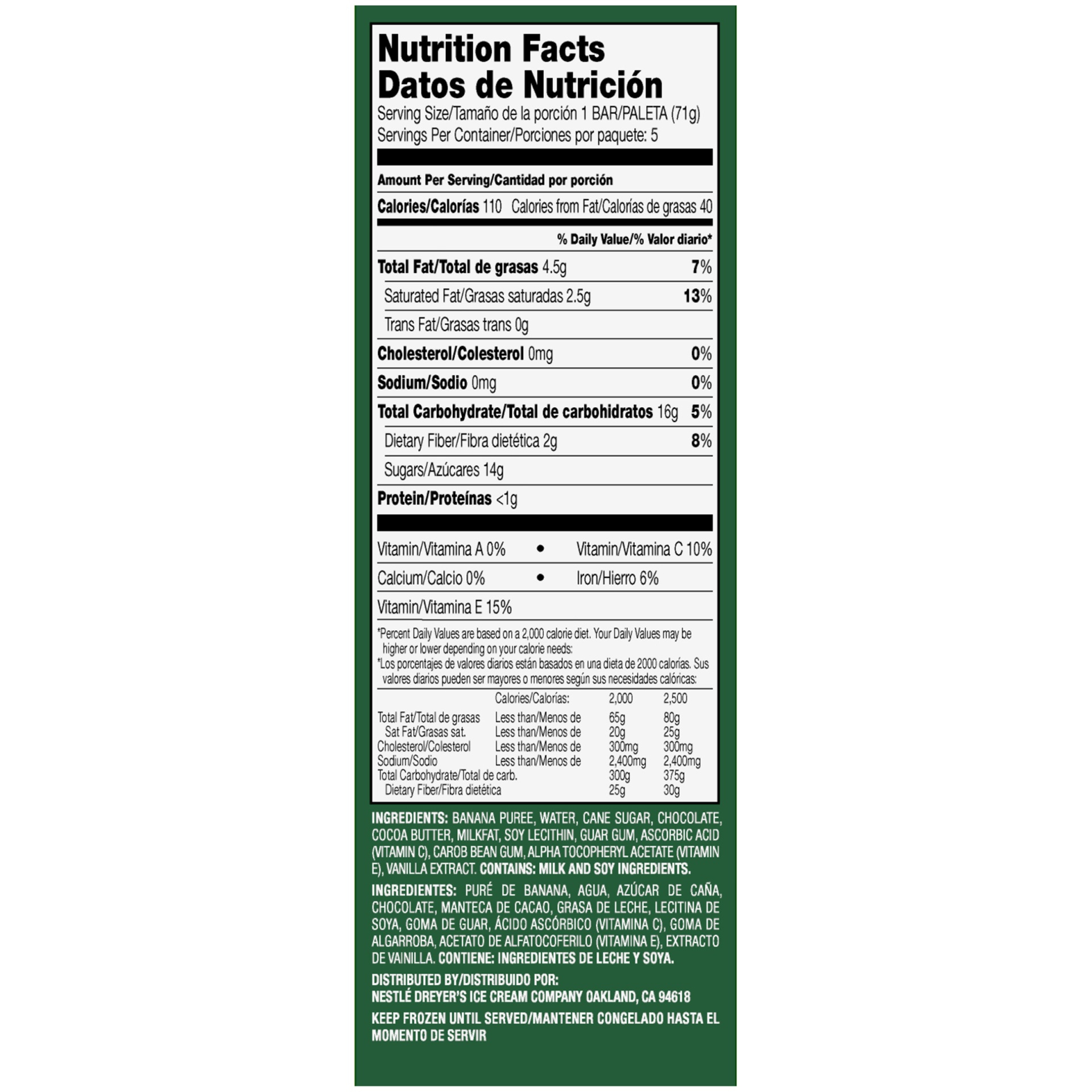 slide 2 of 6, Outshine 1/2 Dipped In Dark Chocolate Banana Fruit Bars 5 Ct Box, 12.2 fl oz