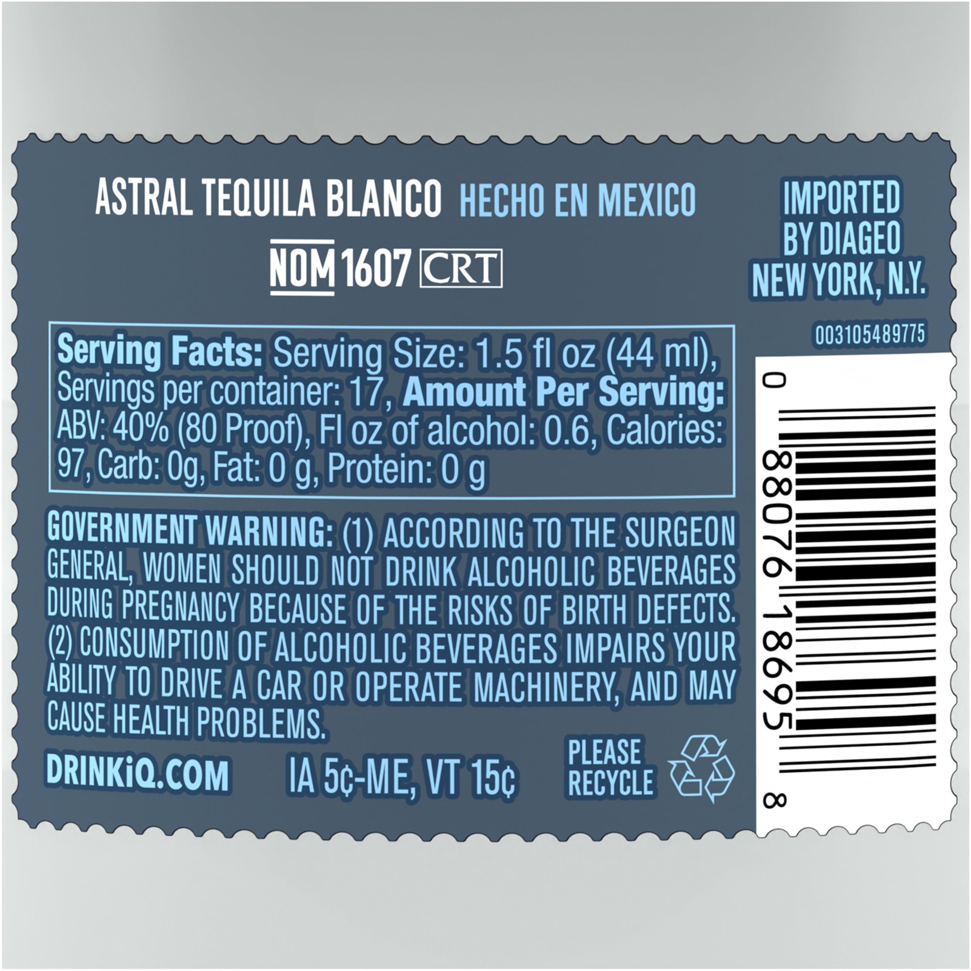 slide 5 of 9, Astral Tequila Blanco Tequila, 750 ml