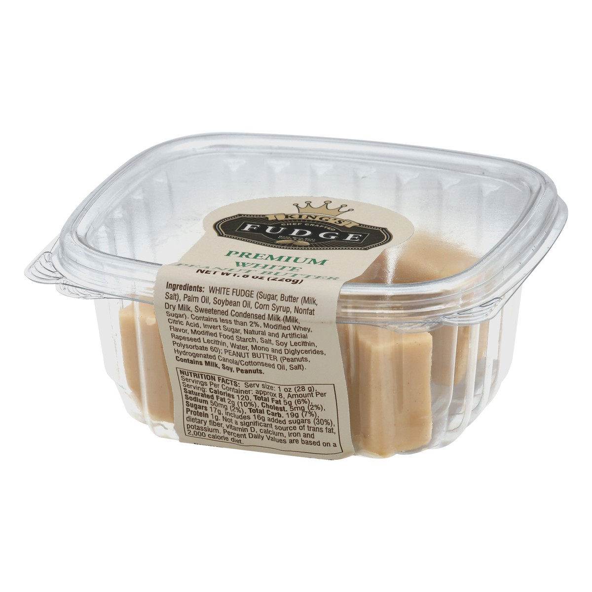 slide 8 of 13, King's Premium White Peanut Butter Fudge 8 oz, 8 oz
