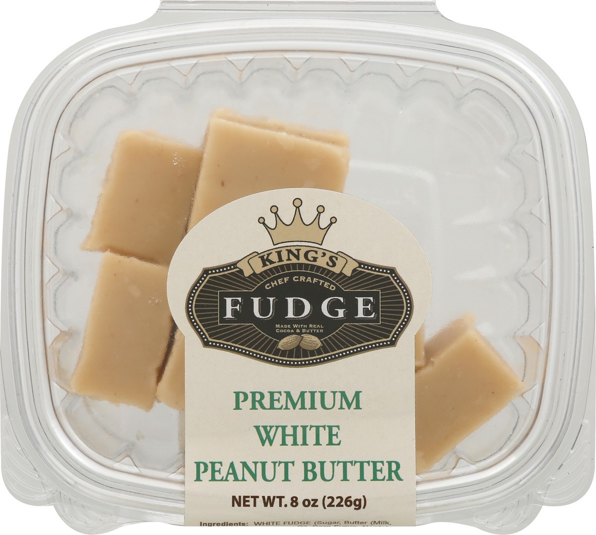 slide 12 of 13, King's Premium White Peanut Butter Fudge 8 oz, 8 oz