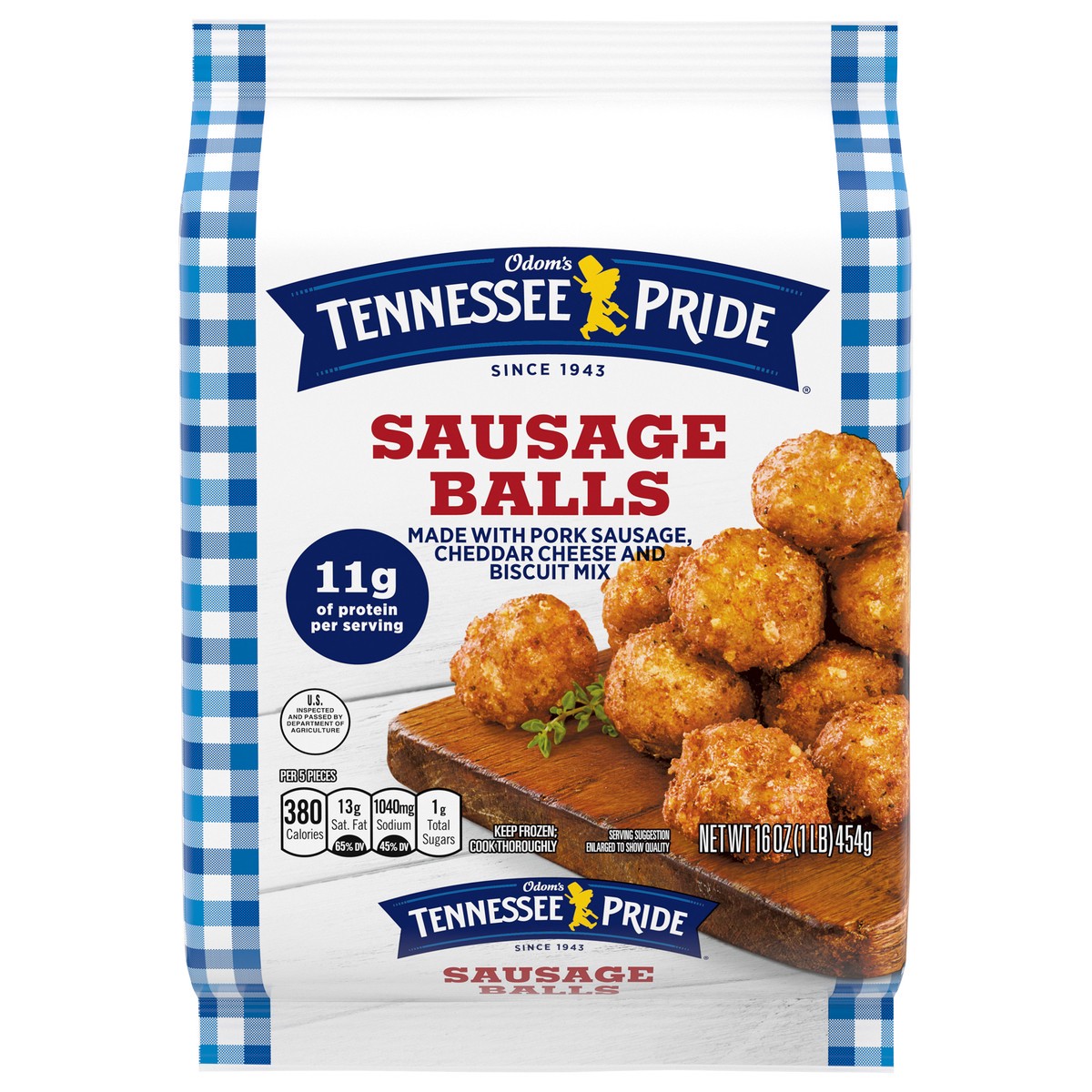 slide 1 of 5, Odom's Tennessee Pride Sausage Balls, Frozen Breakfast, 24 Count, 16 oz